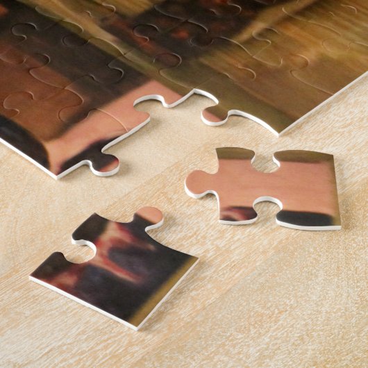 お母さんからのクリスマスの挨拶とパパ ジグソーパズル (側面)