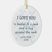 お母さんからのブッシェルとパーソナライズされたペックの形見 セラミックオーナメント (右)