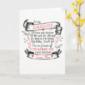 お母さんからの娘あいさつ誇りを持ったきカード カード (黄色い花)