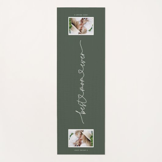 お母さんかわいモダンい脚本写真プレゼント ヨガマット (正面)