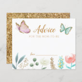 お母さんがカードになるバタフライシャワーアドバイス (正面/裏面)