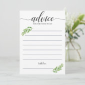 お母さんがカードになる緑の赤ちゃんシャワーアドバイス (スタンド正面)