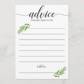 お母さんがカードになる緑の赤ちゃんシャワーアドバイス (正面)