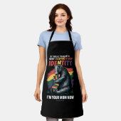 お母さんが抱き締めたLGBTQ エプロン (着用した状態)