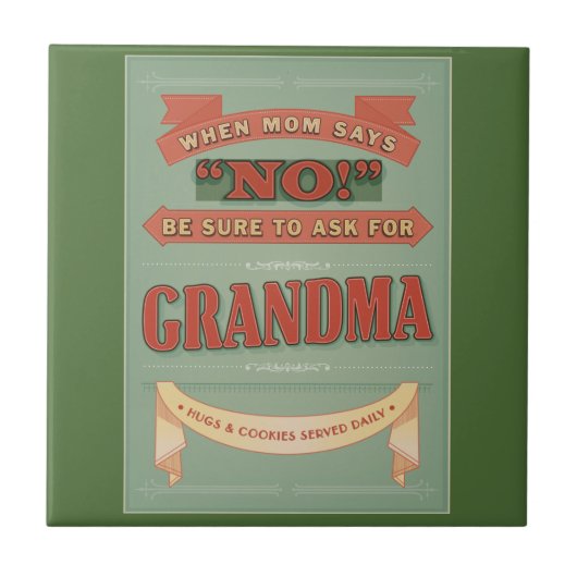 お母さんが断るとき、祖母を頼んで下さい。 タイル (正面)