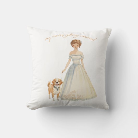 お母さんが結婚するデザイン | 結婚式の犬 クッション (正面)