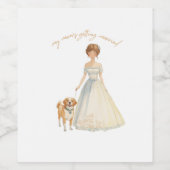 お母さんが結婚するデザイン | 結婚式の犬 ワインラベル (シングルラベル)