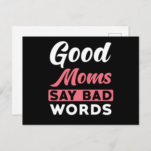 お母さんが良いお母さんに悪い言葉を言う ポストカード (正面/裏面)