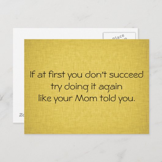 お母さんが言ったようにやれ ポストカード (正面/裏面)