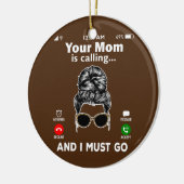 お母さんが電話して私が電話をかける セラミックオーナメント (左)