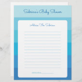 お母さんが青い赤ちゃんシャワーをグラデーション浴びるアドバイス (正面/裏面)