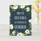 お母さんだ最高のけがおばあちゃんに昇進 カード (黄色い花)
