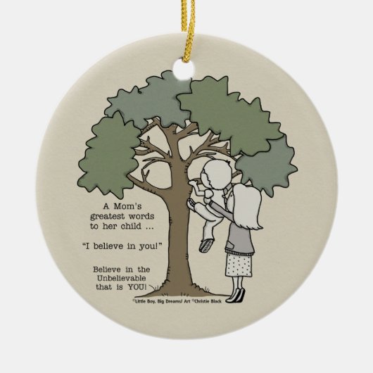 お母さんですばらしい単語 セラミックオーナメント (正面)