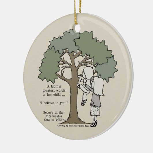 お母さんですばらしい単語 セラミックオーナメント (左)