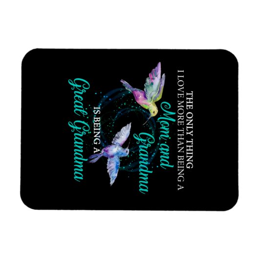 お母さんとおばあちゃんはおばあちゃん素晴らしだ マグネット (横)