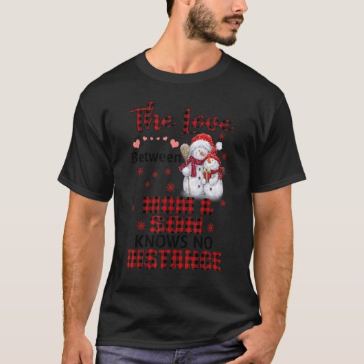 お母さんとお子さんの愛は距離を知らない Tシャツ (正面)