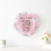 お母さんとお父さんの50周年結婚記念日 2019 ローズ ラージ壁時計 (ホーム)