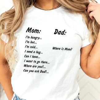 お母さんとお父さんへの質問Tシャツ Tシャツ