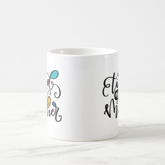 お母さんとして疲れた コーヒーマグカップ (中央)