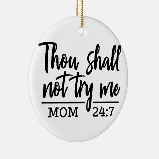 **お母さんとクールお母さんの冗談** セラミックオーナメント (右)