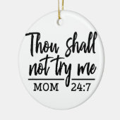 **お母さんとクールお母さんの冗談** セラミックオーナメント (左)