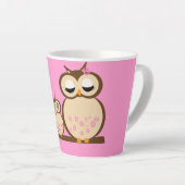 お母さんとベビーフクロウラテマグ カフェラテマグ (右アングル)