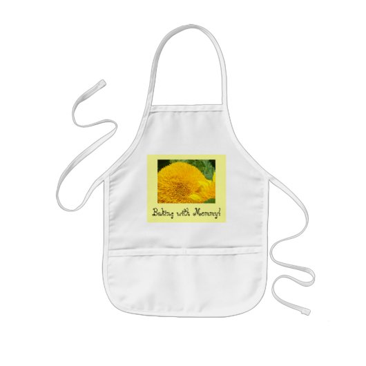 お母さんと一緒にパン作り!子供用エプロン 夏のひまわり 子供用エプロン (正面)