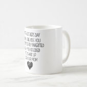 お母さんと仲良くなろうと決めた父の日 コーヒーマグカップ (正面右)