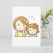 お母さんと娘さんがかわいい漫画 招待状 (スタンド正面)
