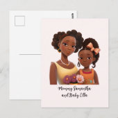 お母さんと娘のカスタマイズブラック（7） ポストカード (正面/裏面)