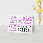 お母さんと娘:愛、女の子のおめでとう!! カード (黄色い花)