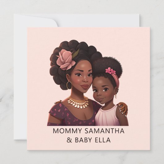 お母さんと娘（15）のパーソナライズされたブラック (正面)