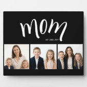 お母さんと子供たちの3枚の写真コラージュ Mom Estイヤー フォトプラーク (正面)