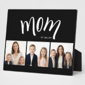お母さんと子供たちの3枚の写真コラージュ Mom Estイヤー フォトプラーク (側面)