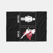 お母さんと母さんの鎌状細胞戦士ブルゴーニュ里 フリースブランケット (正面(横))