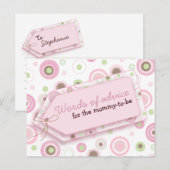 お母さんにとってアドバイスカードのハッピードット語 アドバイスカード (正面/裏面)