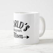 お母さんにとって世界で最も大切なお母さんのギフトがあなたを愛する ジャンボコーヒーマグカップ (正面右)