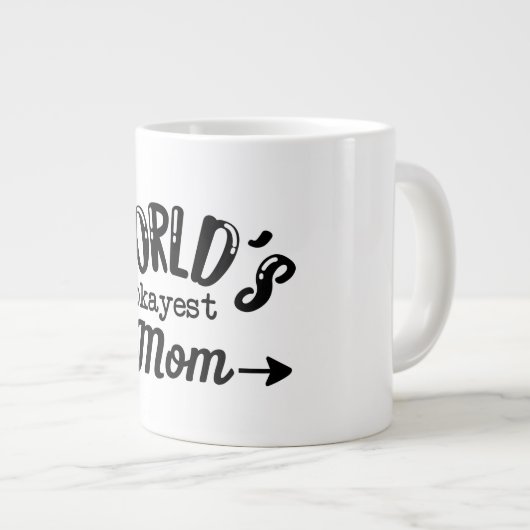 お母さんにとって世界で最も大切なお母さんのギフトがあなたを愛する ジャンボコーヒーマグカップ (正面右)