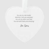 お母さんにとって幸せな母独身の日 オーナメント (裏面)