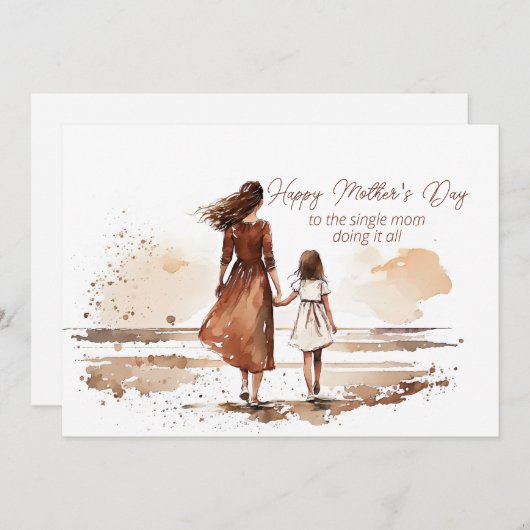 お母さんにとって幸せな母独身の日 シーズンカード (正面/裏面)