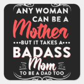 お母さんにとって最高の幸せ独身のな日 スクエアシール (正面)