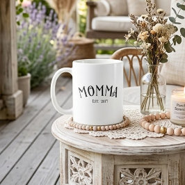 お母さんになった オシャレ ブラック ホワイト 新米ママへのギフト コーヒーマグカップ
