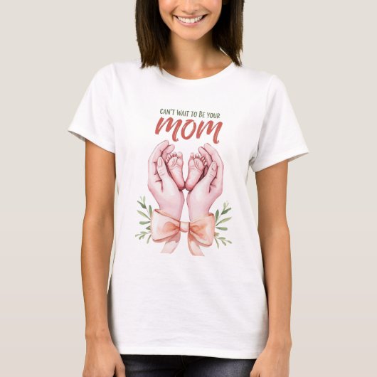 お母さんになるのが楽しみすぎて Tシャツ (正面)