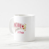 お母さんによって確立される花の旗 コーヒーマグカップ (正面左)