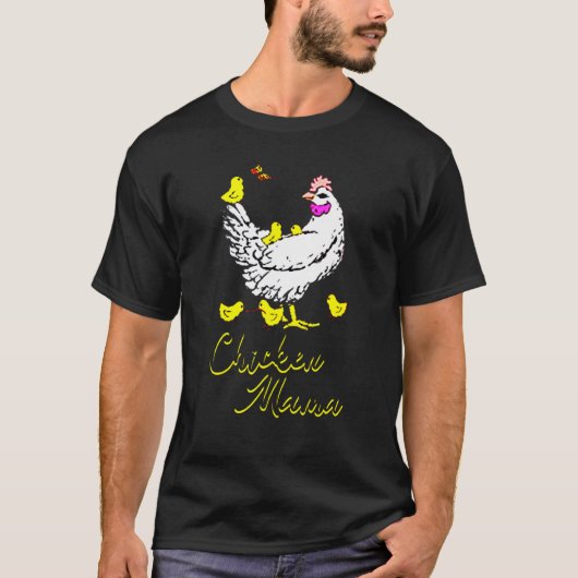 お母さんにニワトリのドレス Tシャツ (正面)
