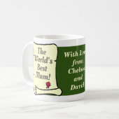 お母さんにパーソナライズするギフト。 コーヒーマグカップ (正面左)