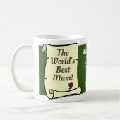 お母さんにパーソナライズするギフト。 コーヒーマグカップ (左)