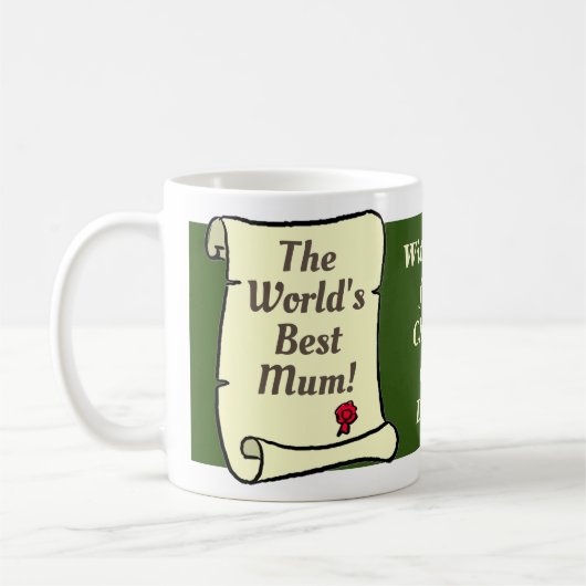 お母さんにパーソナライズするギフト。 コーヒーマグカップ (左)