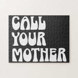 お母さんに引用文おもしろいのGagギフトを呼ぶ ジグソーパズル