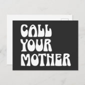 お母さんに引用文おもしろいのGagギフトを呼ぶ ポストカード (正面/裏面)